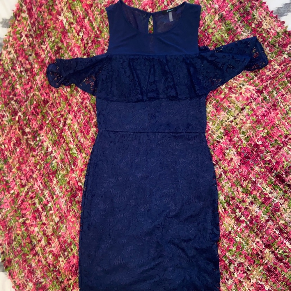 Body con navy blue dress